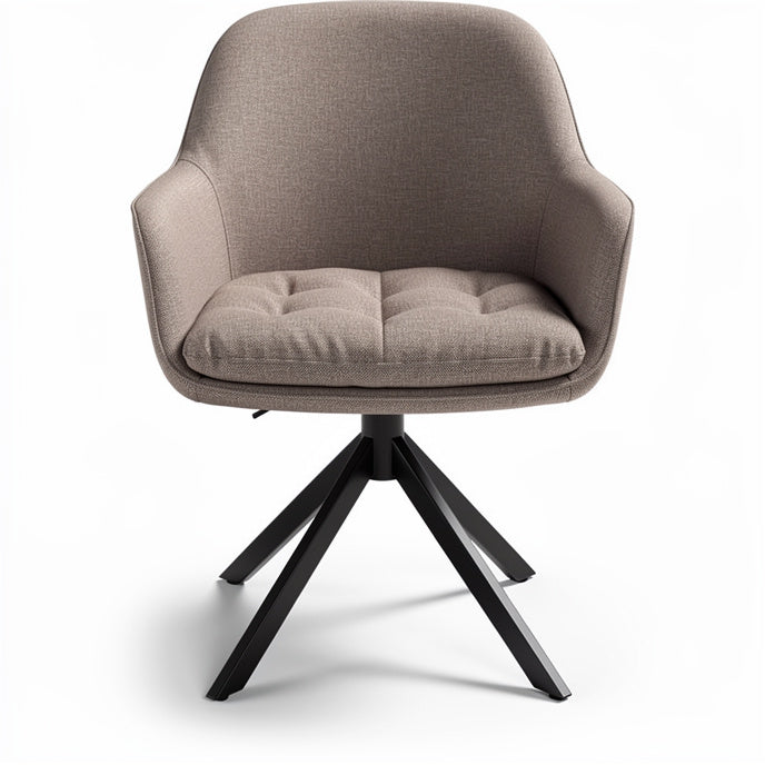 **Moderne Stoffen Stoel met Zwarte Houten Basis**