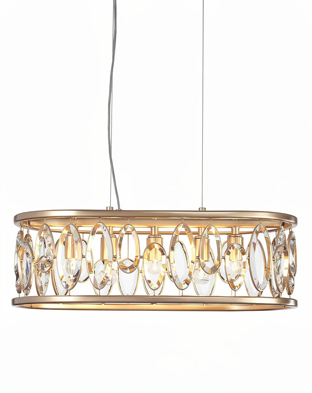 **Technische titel in het Nederlands: Elegant Hanglamp met Kristallen Accenten**