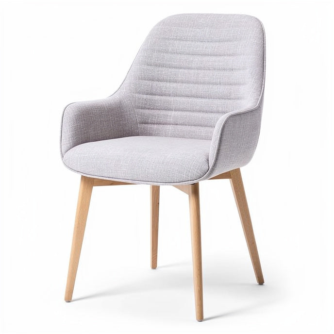**Moderne gestoffeerde stoel met houten poten**